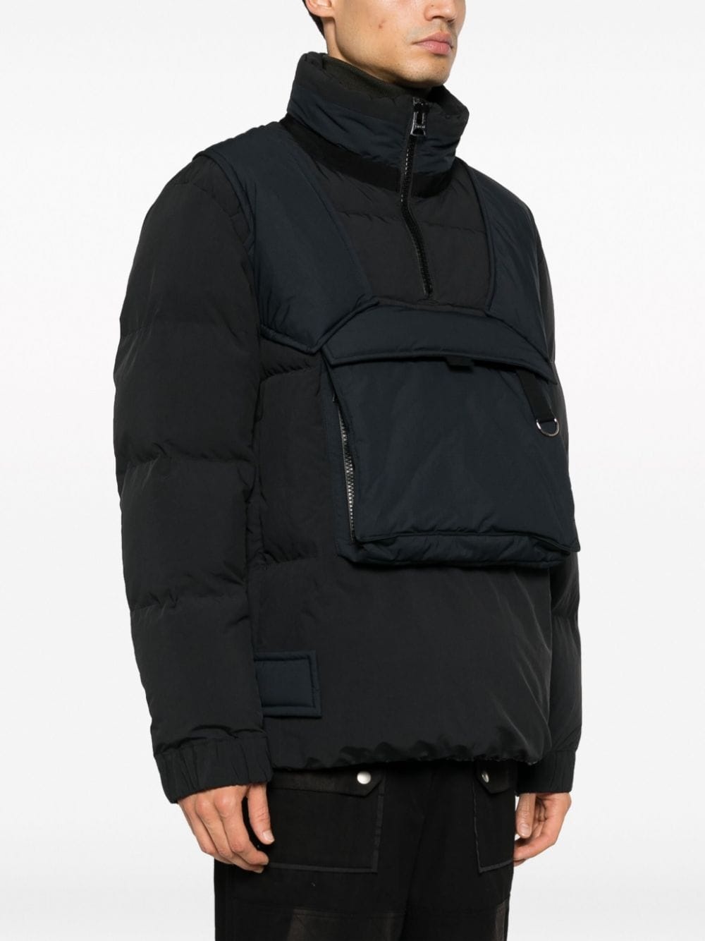 pouch-pocket padded jacket - 3