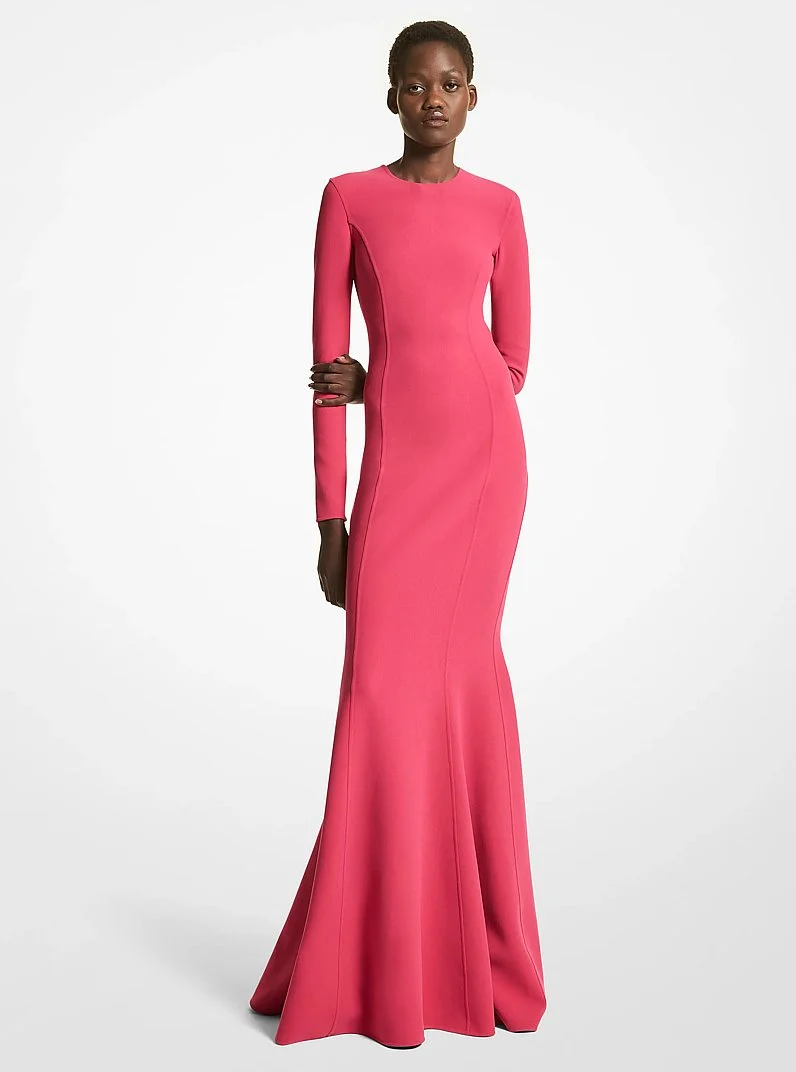 Stretch Wool Fishtail Gown - 1