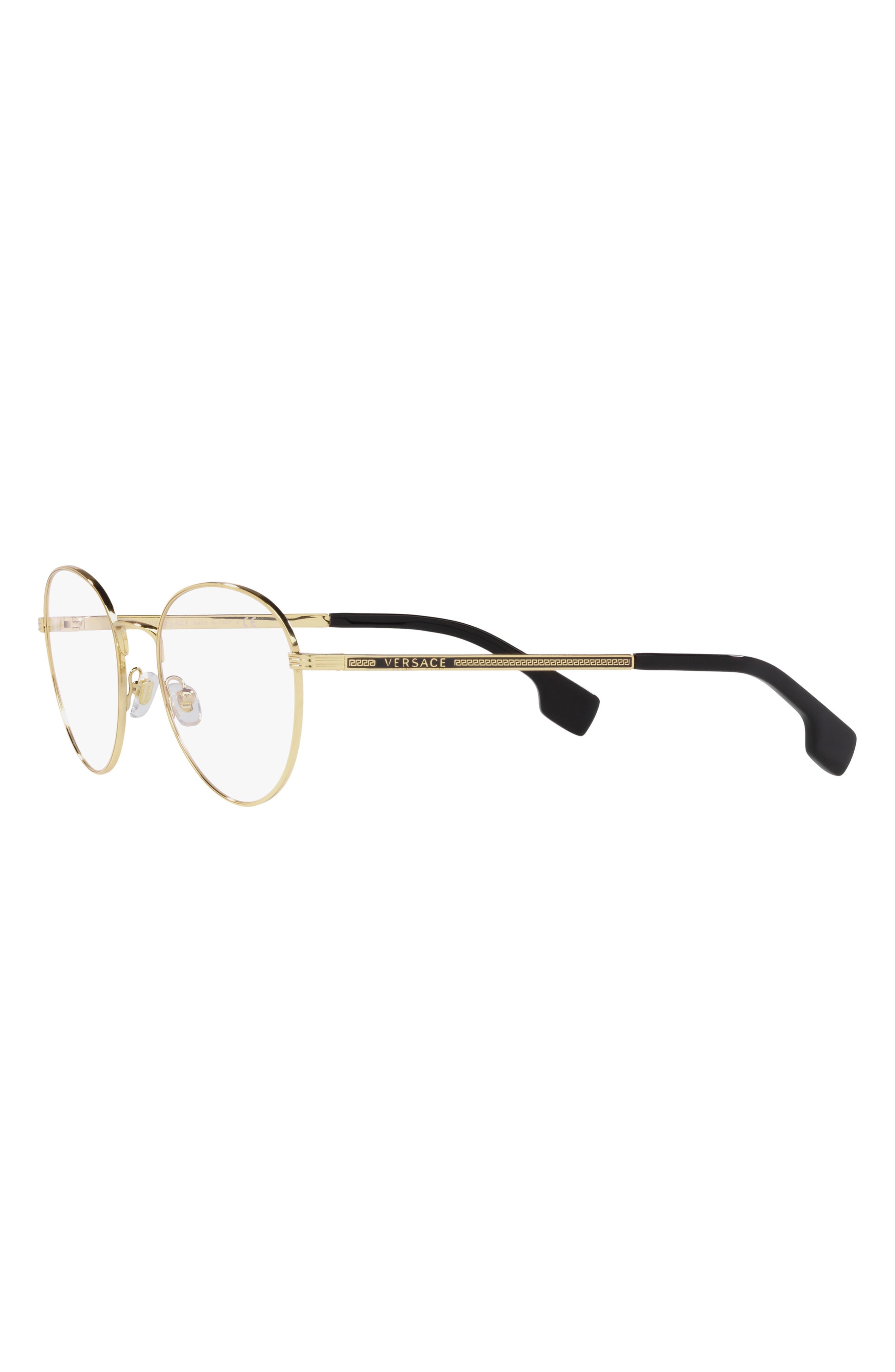 Versace 53mm Round Optical Glasses in Gold at Nordstrom - 3