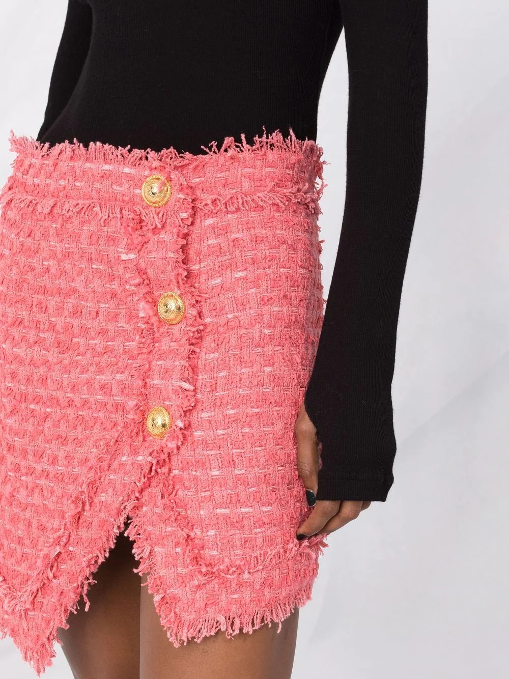 textured-tweed mini skirt - 3