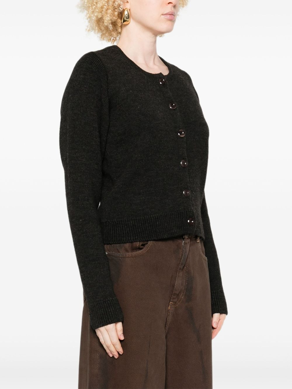 button-front cardigan - 3