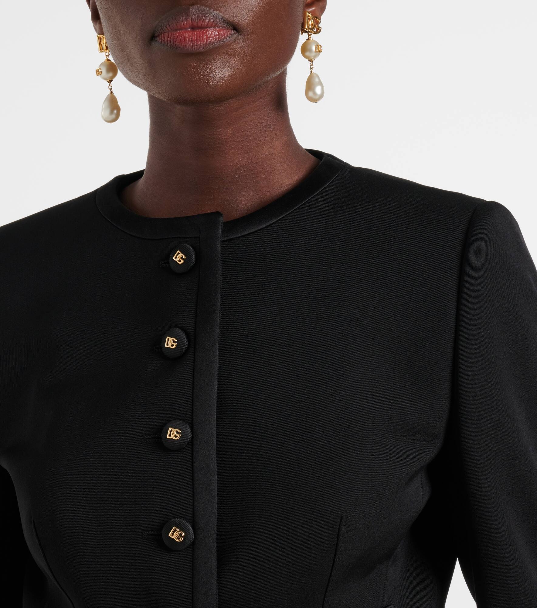 Cropped wool-blend jacket - 4