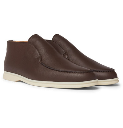 Loro Piana Open Walk Full-Grain Leather Boots outlook