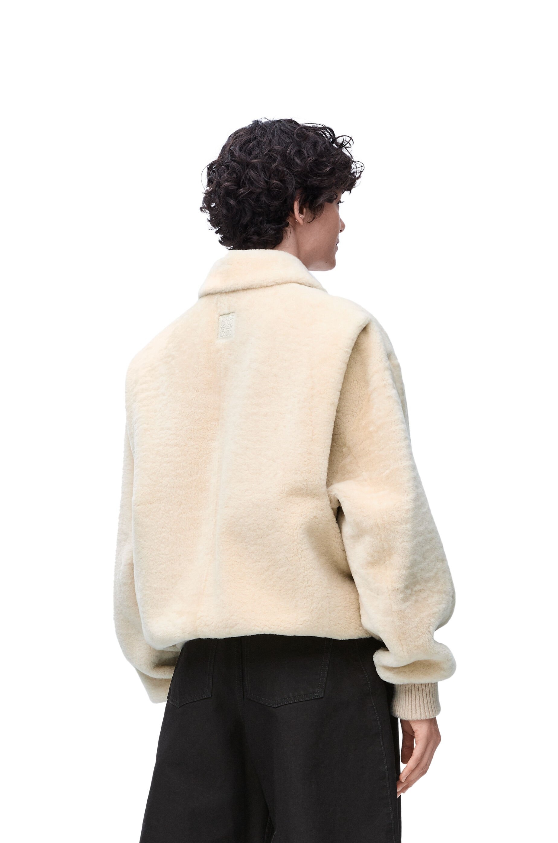 Zip-up jacket in shearling - 4