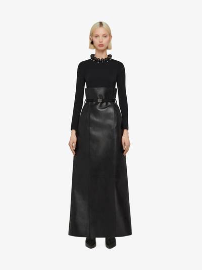 Givenchy WRAP SKIRT IN LEATHER WITH 4G BELT outlook