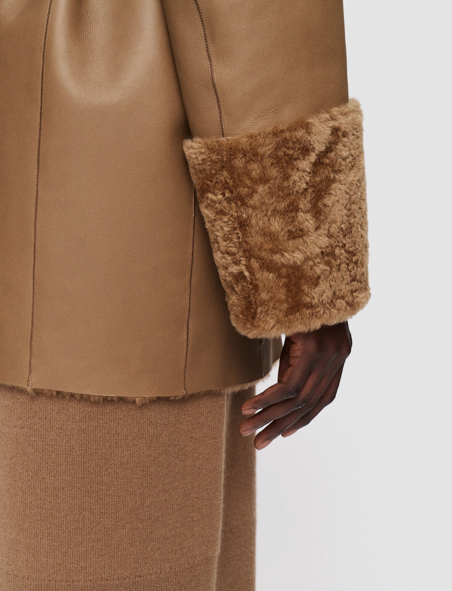 Leman Reversible Shearling Coat - 4