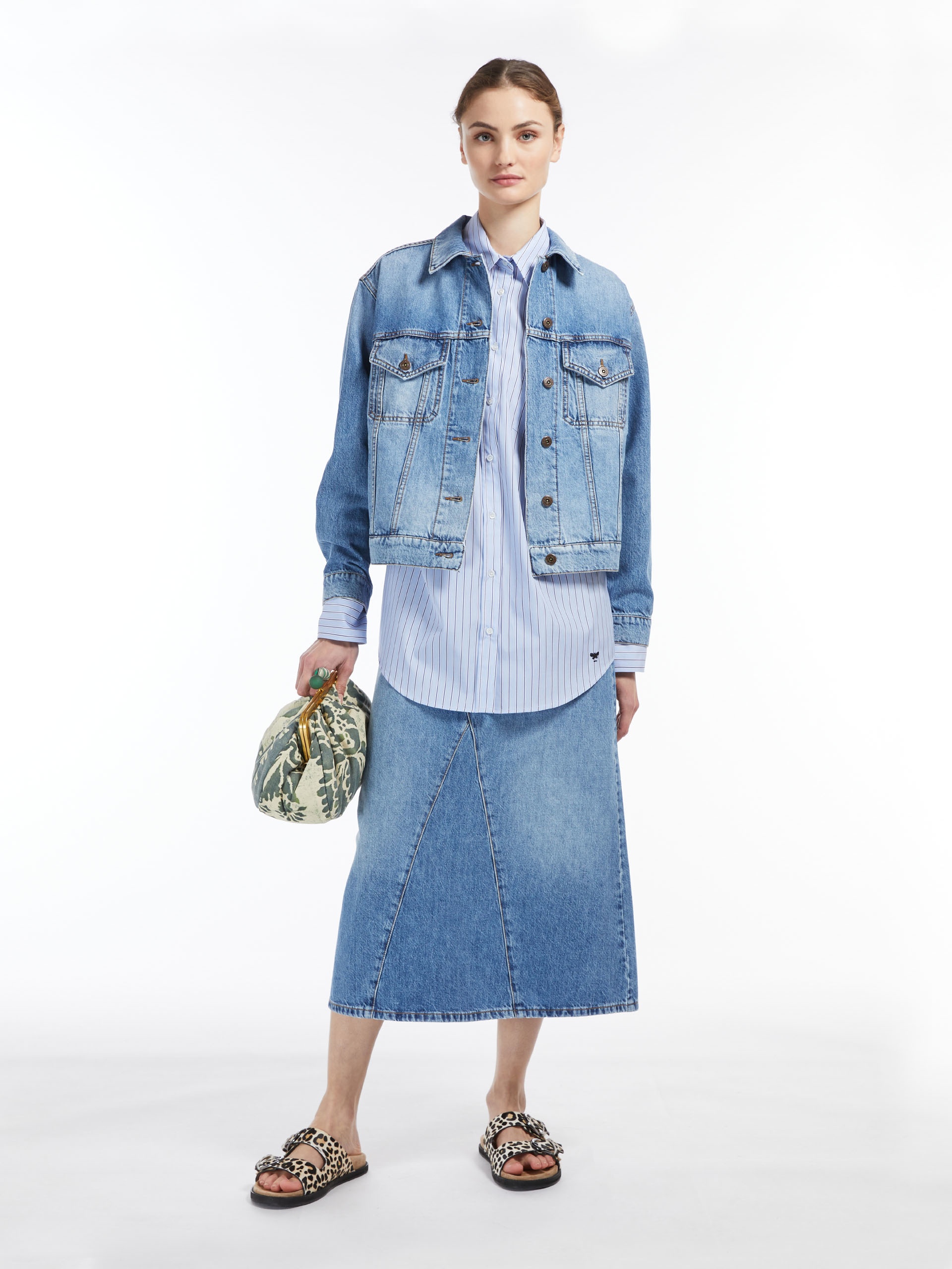 FIORDI Cotton denim skirt - 2
