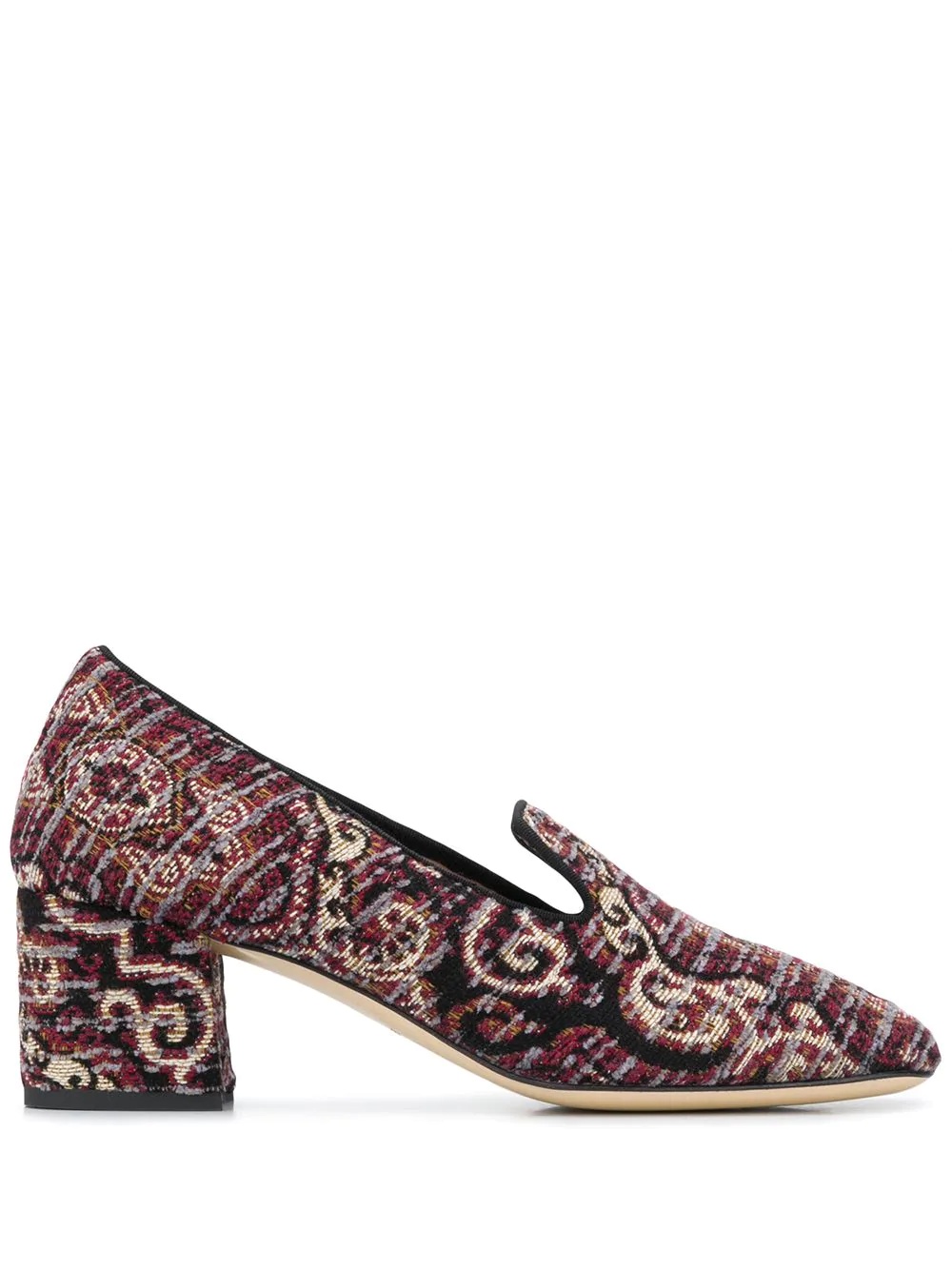 paisley-print mid-heel pumps  - 1