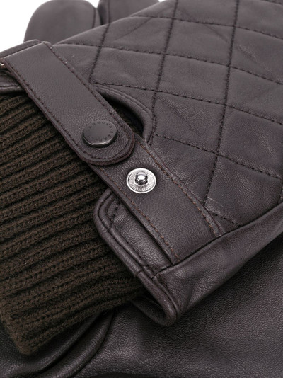 Barbour knitted hem quilted gloves outlook