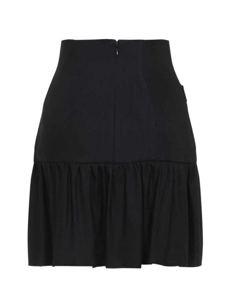 ELISABETTA FRANCHI front-pockets ruffled mini skirt outlook