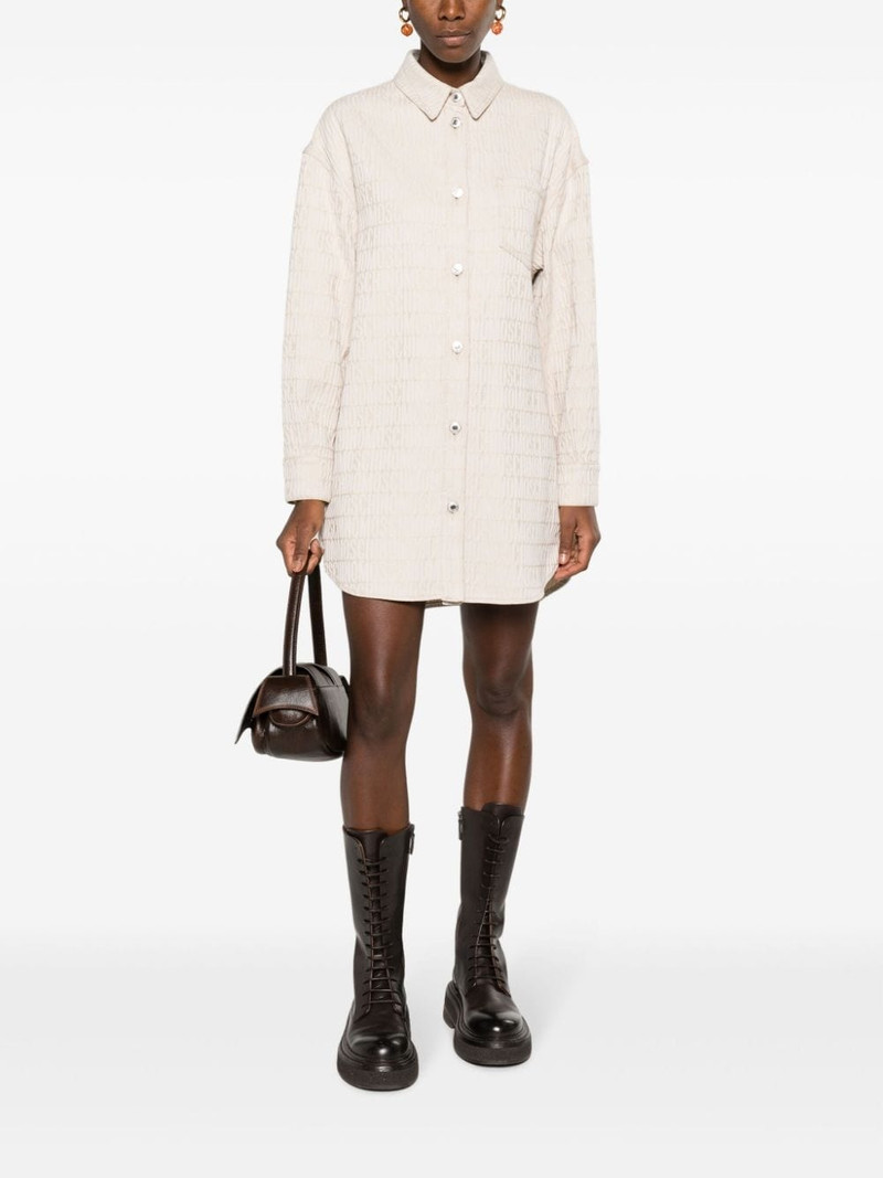 Moschino logo-jacquard shirt minidress outlook