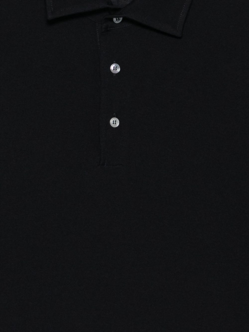 long-sleeve wool polo shirt - 3