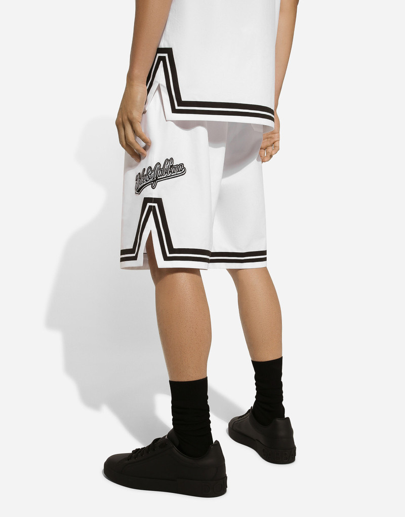 Cotton shorts with embroidered logo 4