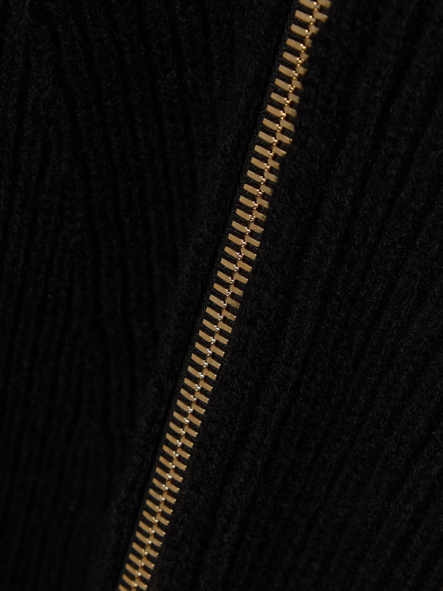 Ribbed wool and cashmere-blend peplum cardigan Black - 4