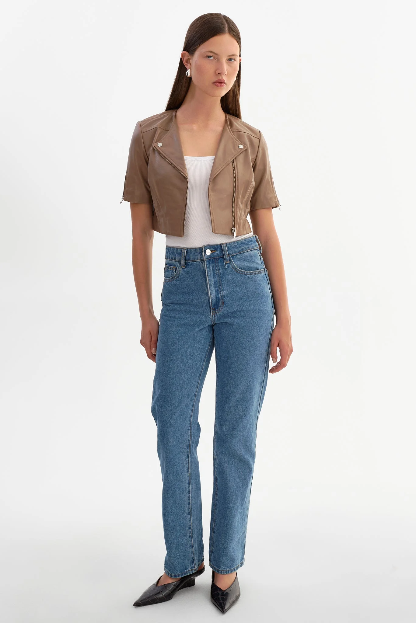 KIRSI | Cropped Biker Jacket - 1