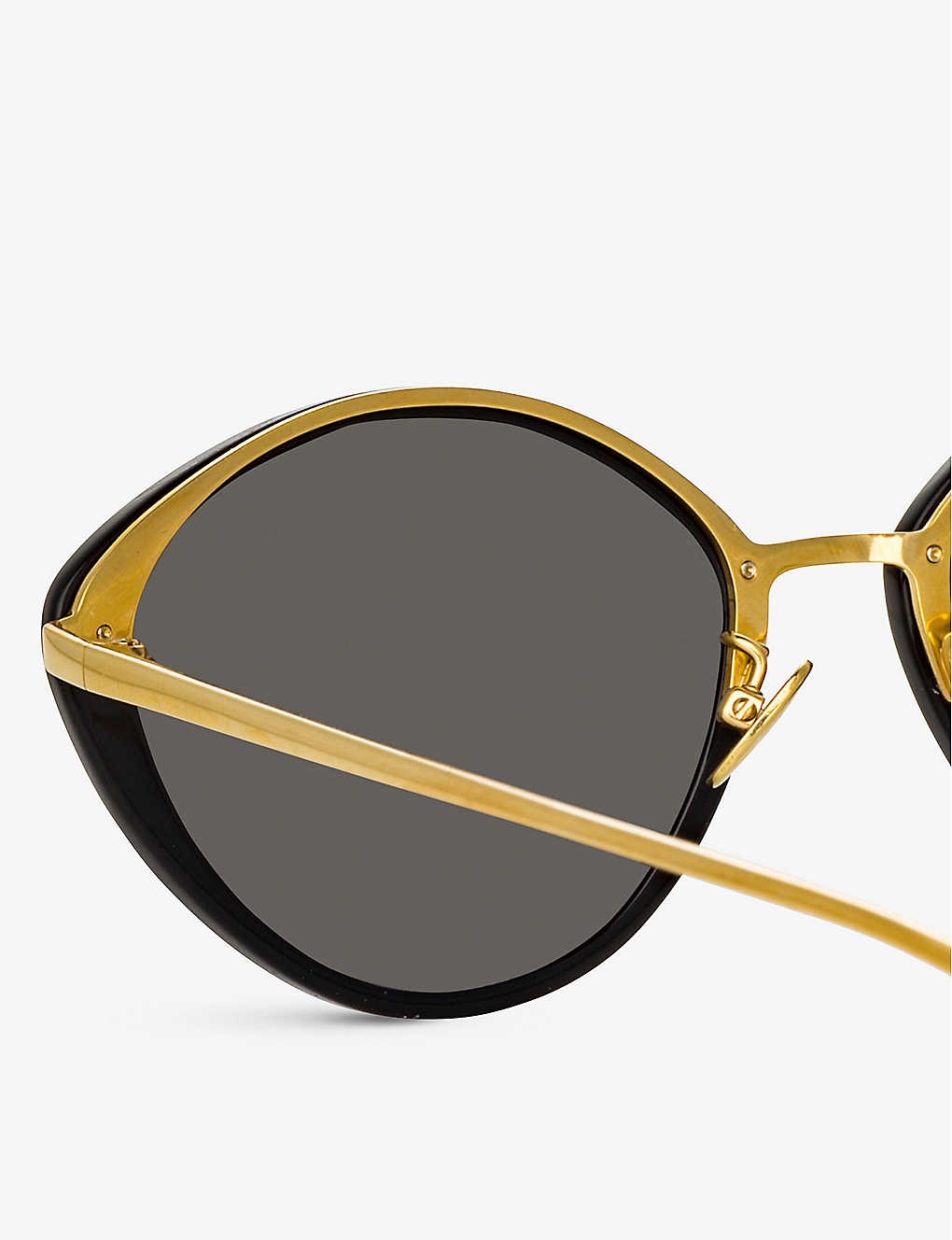 1086 C1 Lucy 22ct gold-plated titanium and recycled-acetate cat eye-frame sunglasses - 3