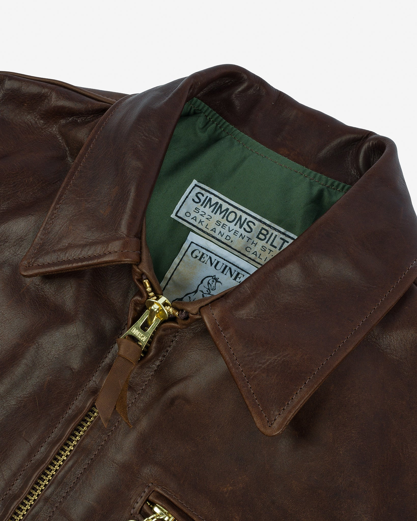 IHSB-SAV-BRN Iron Heart x Simmons Bilt Horsehide Savannah Jacket - Brown - 7