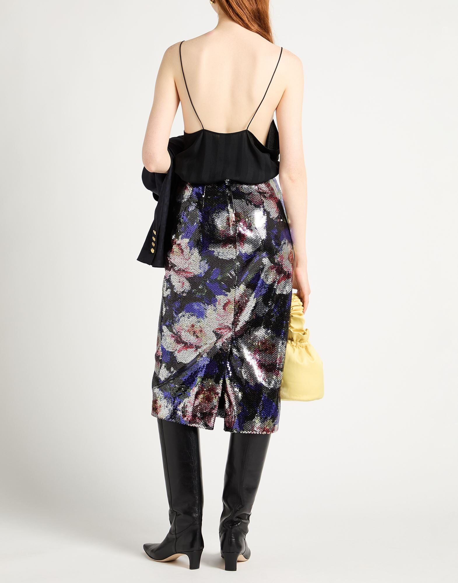 Navy Women's Midi Skirt - 4