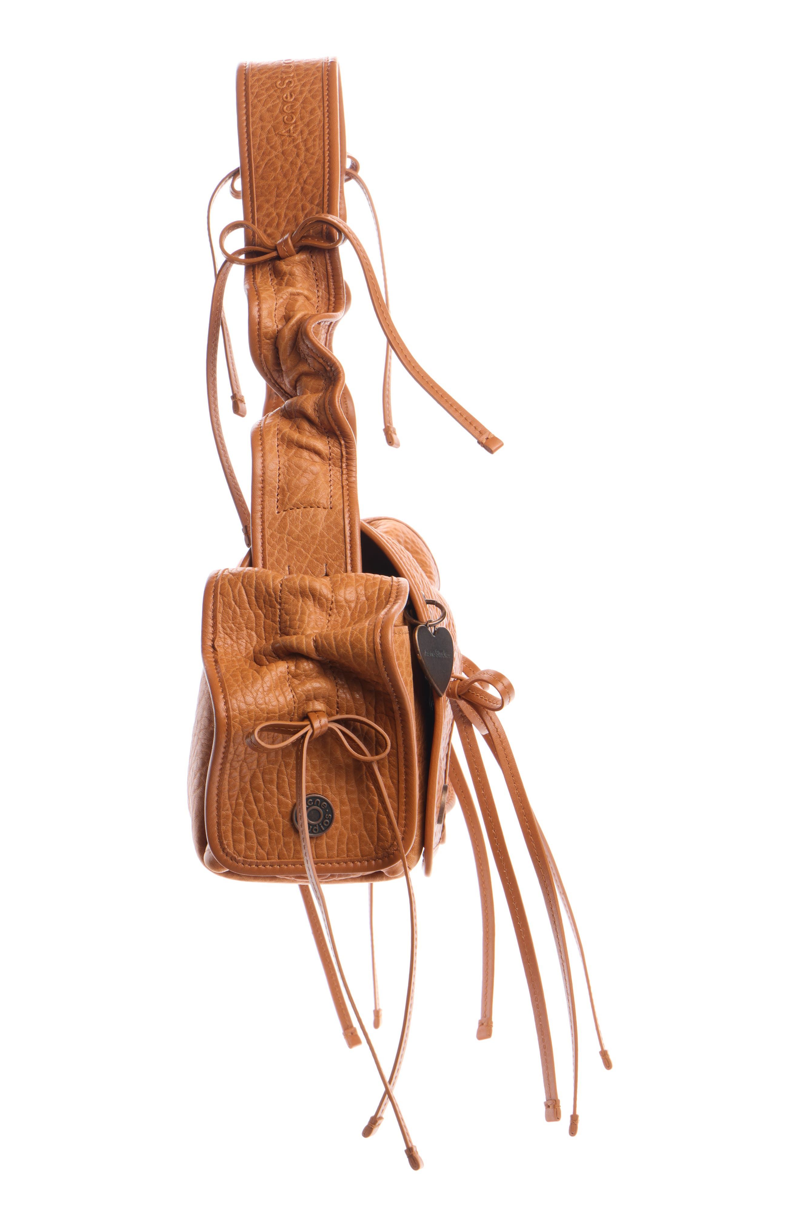 Acne Studios Multipocket Big Grainy Leather Shoulder Bag in Cognac Brown at Nordstrom - 4