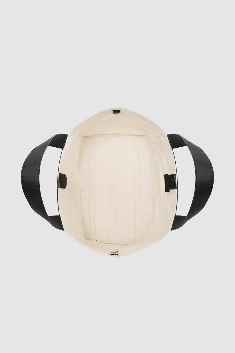 Cara Tote - Natural Canvas With Black 4