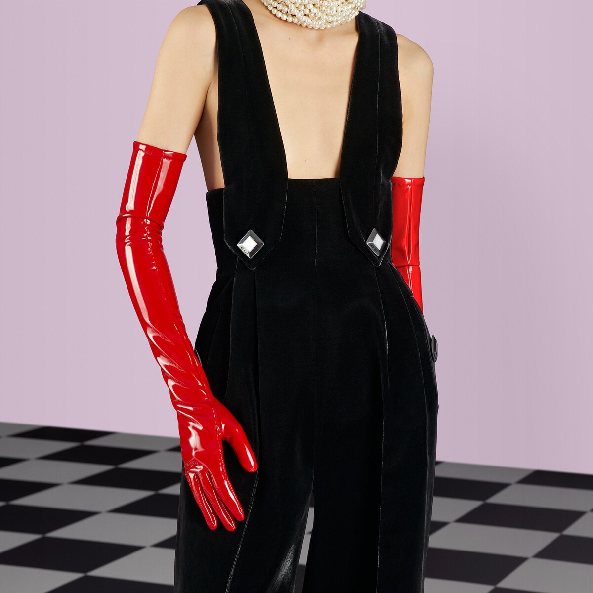 Silk viscose jumpsuit with cuffs - 4