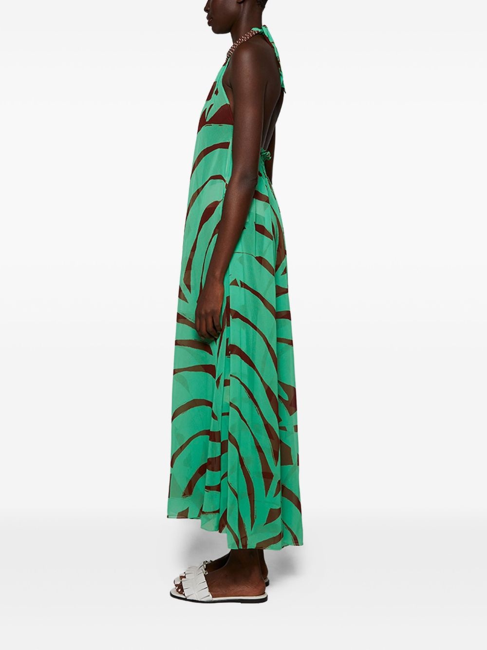 abstract-print midi dress - 3