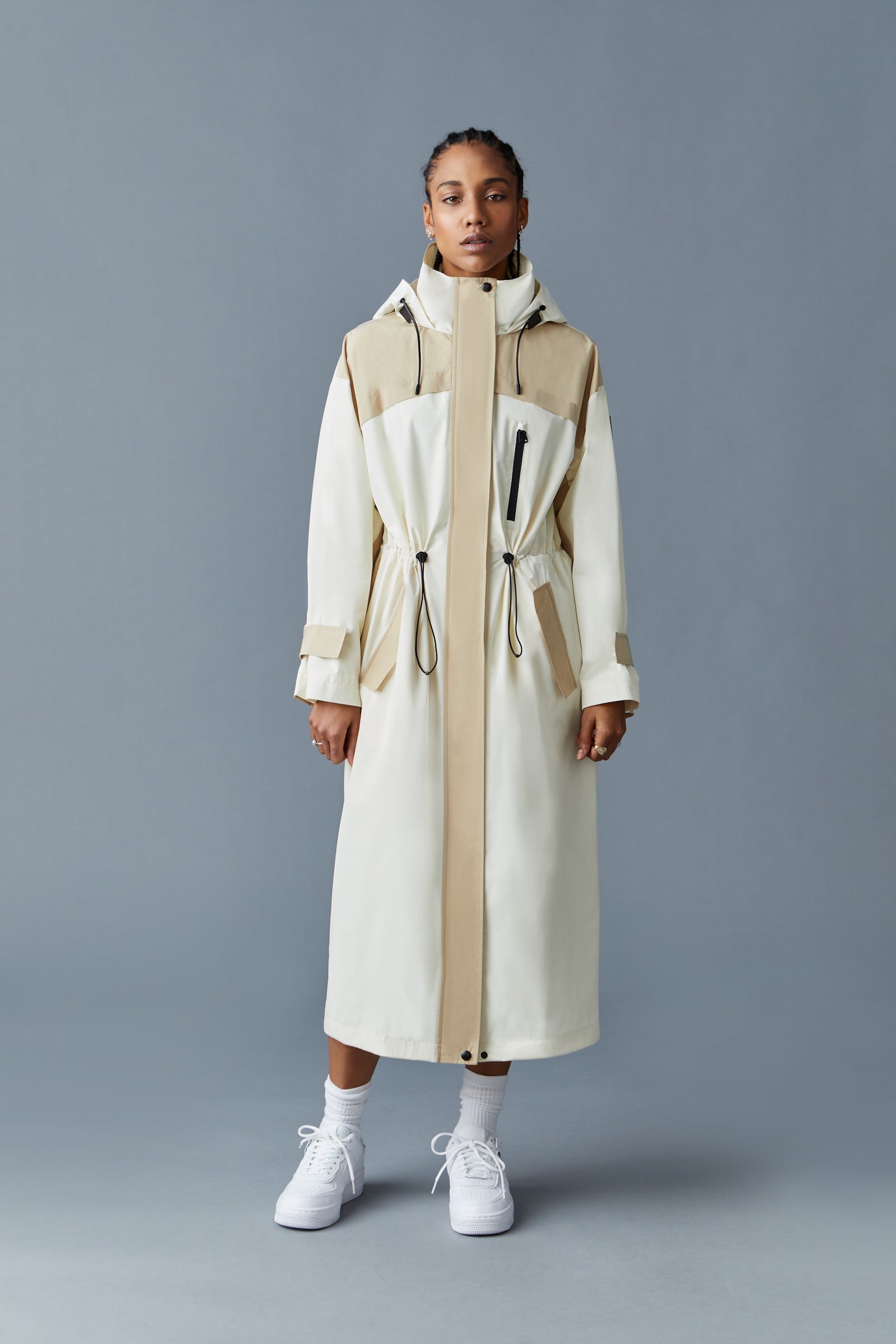 BREENA Long oversized raincoat with hood - 2