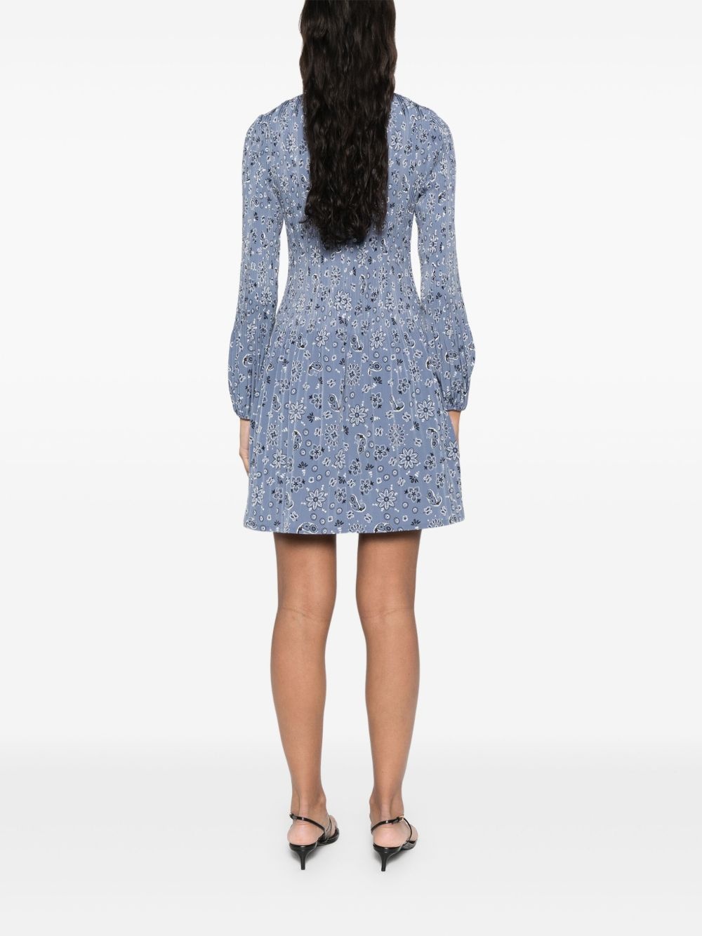 floral-print mini dress - 4