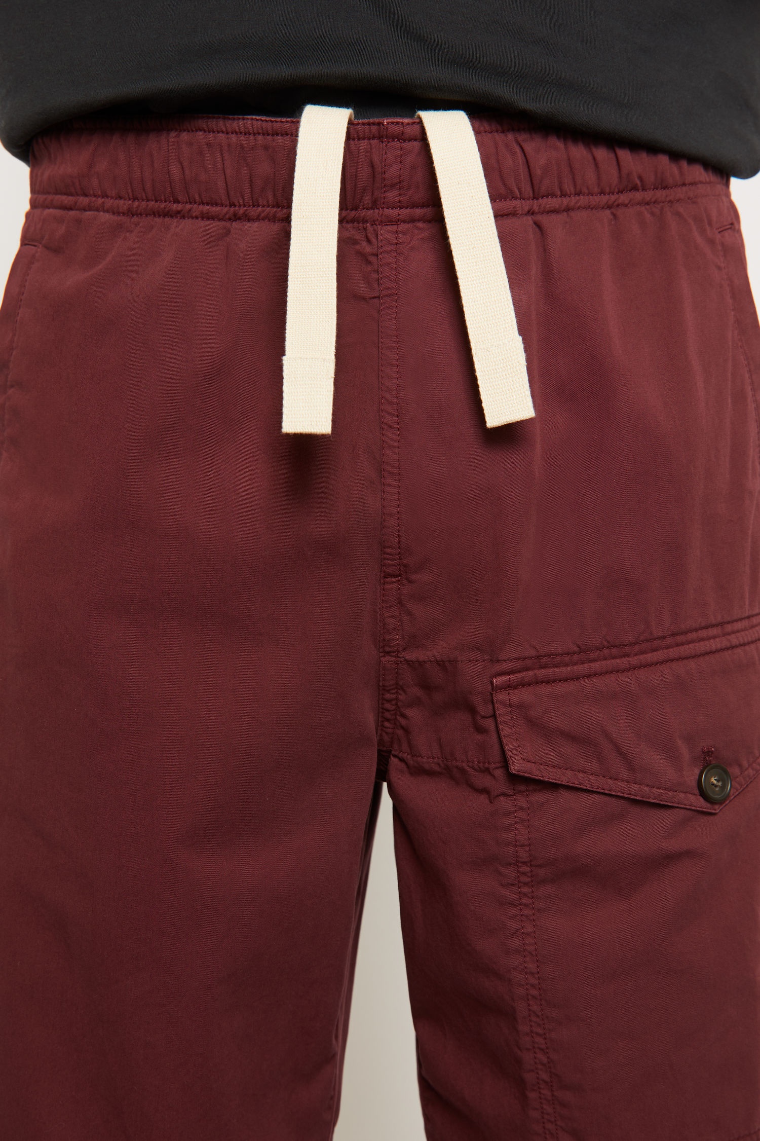 Straight-leg cotton trousers burgundy - 6