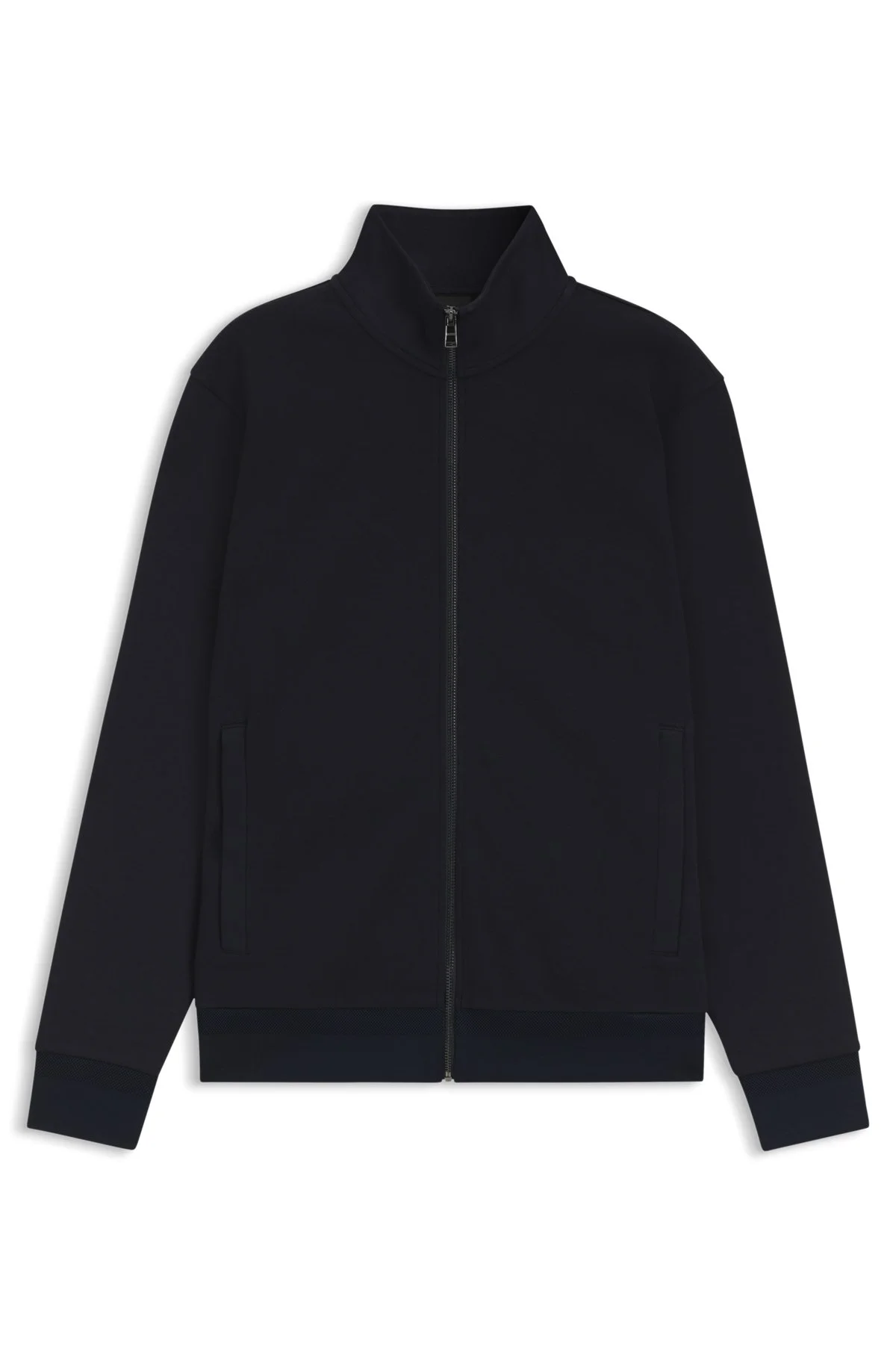 REGULAR-FIT ZIP-UP SWEATSHIRT IN STRETCH COTTON - 1