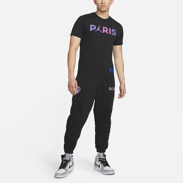 Air Jordan Paris Saint-Germain Casual Sports Round Neck Short Sleeve Black CZ0802-010 - 3