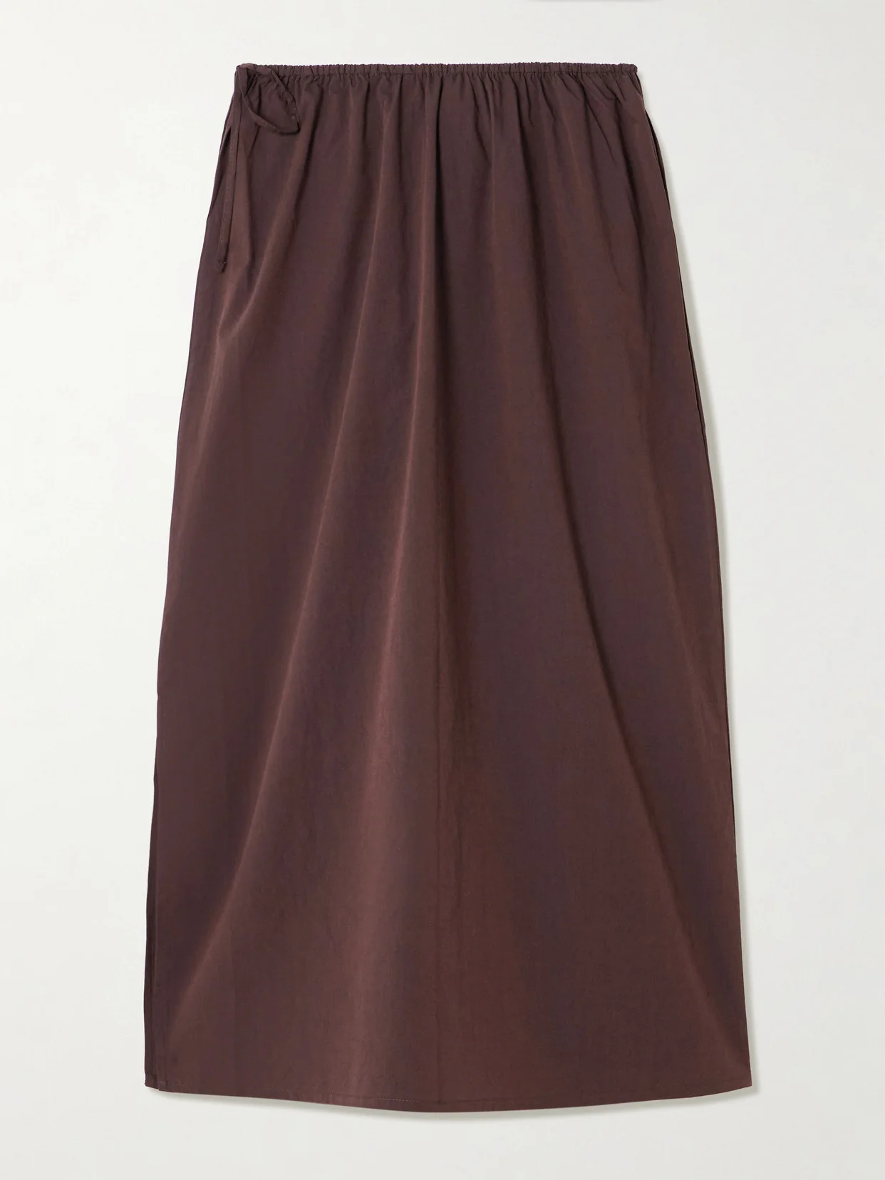 Mid Day Organic Cotton-poplin Drawstring Midi Skirt - 1