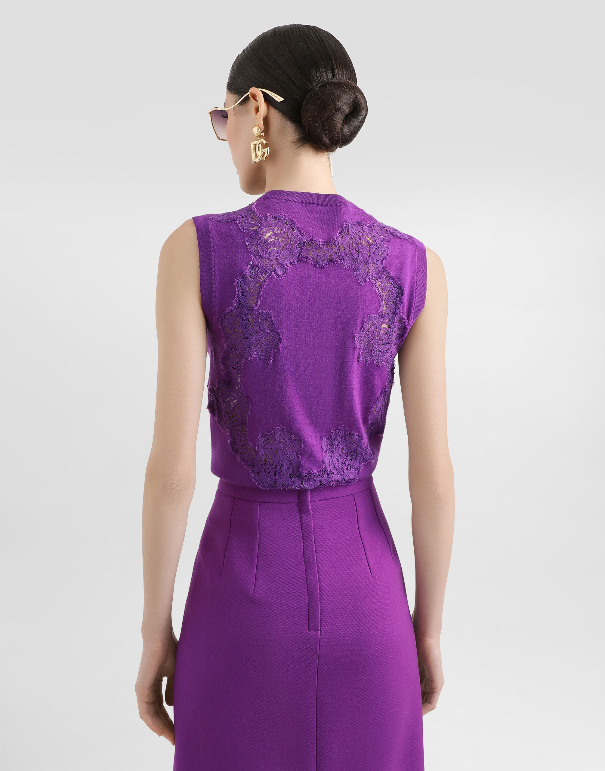 Wool and lace tank top - 3