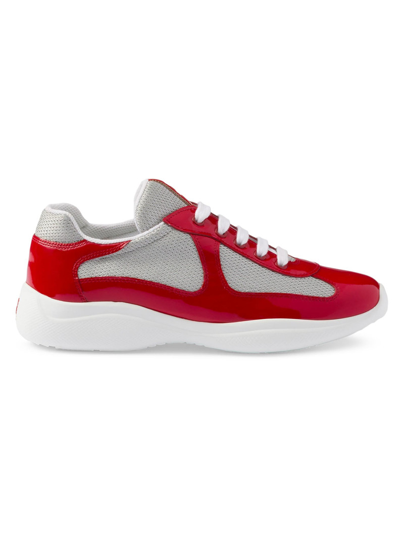 Women's America's Cup Biker Fabric Sneakers - Red 1