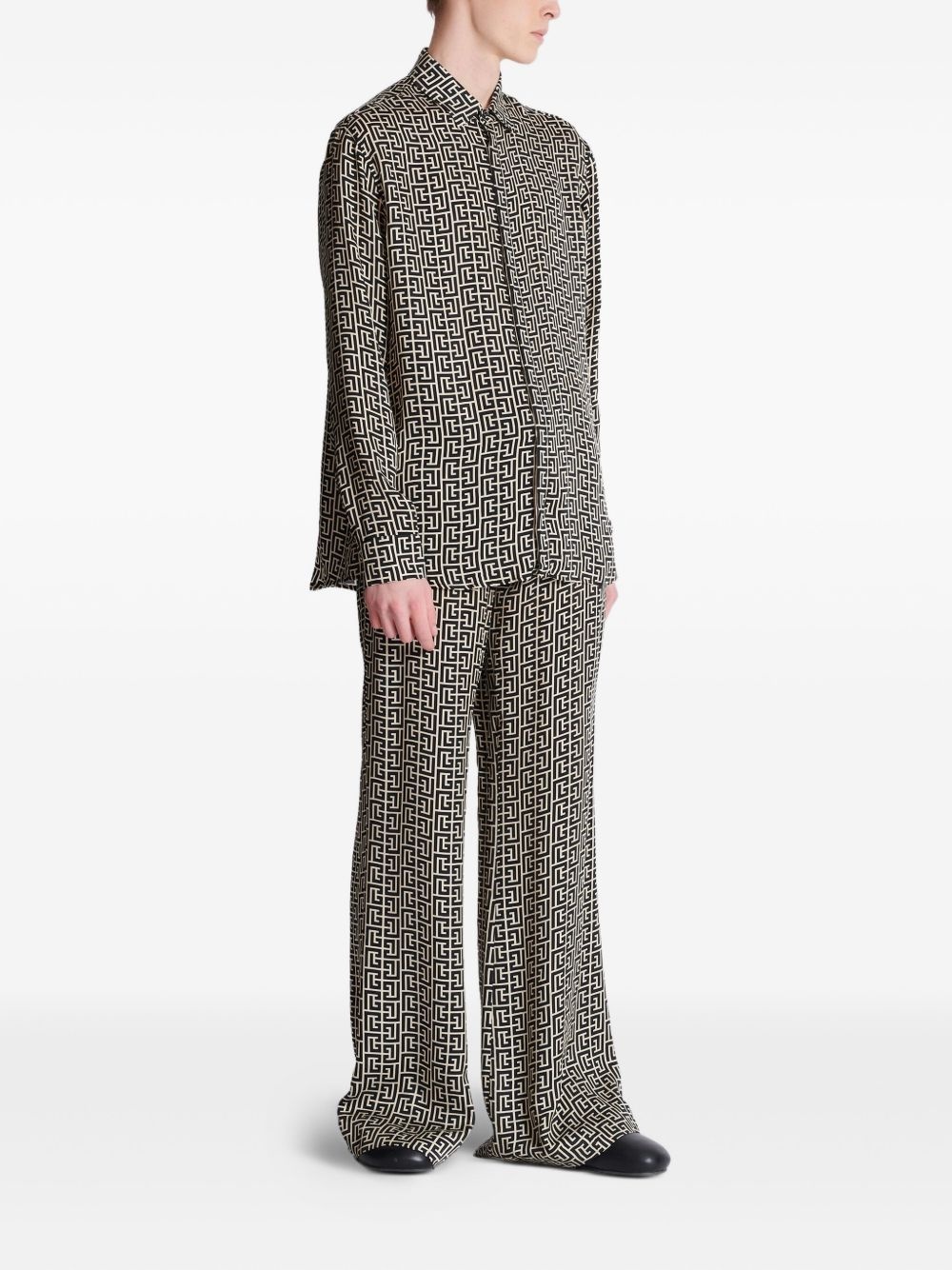 monogram-pattern shirt - 3