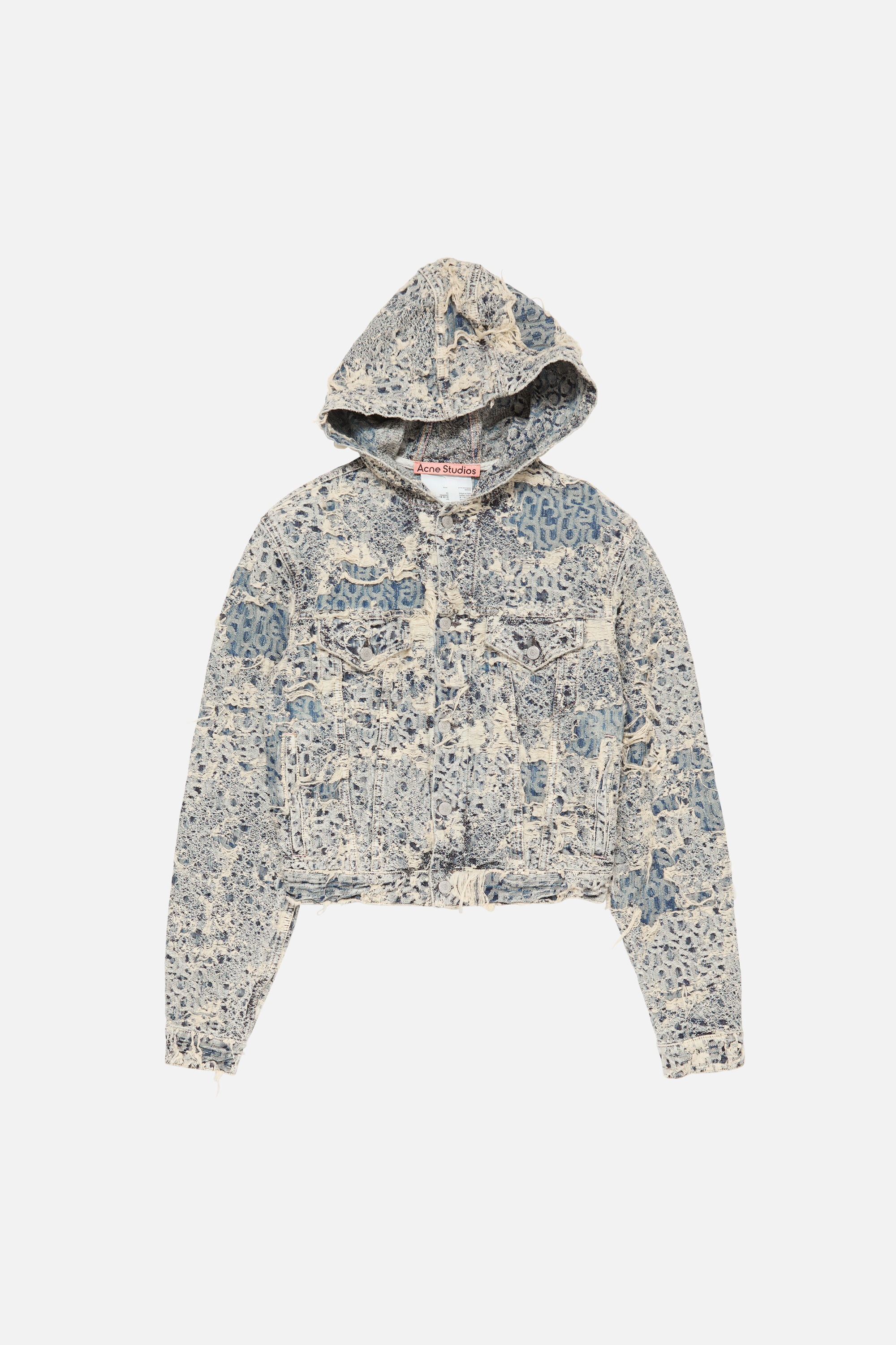 Denim jacket with hood - Mid Blue - 6