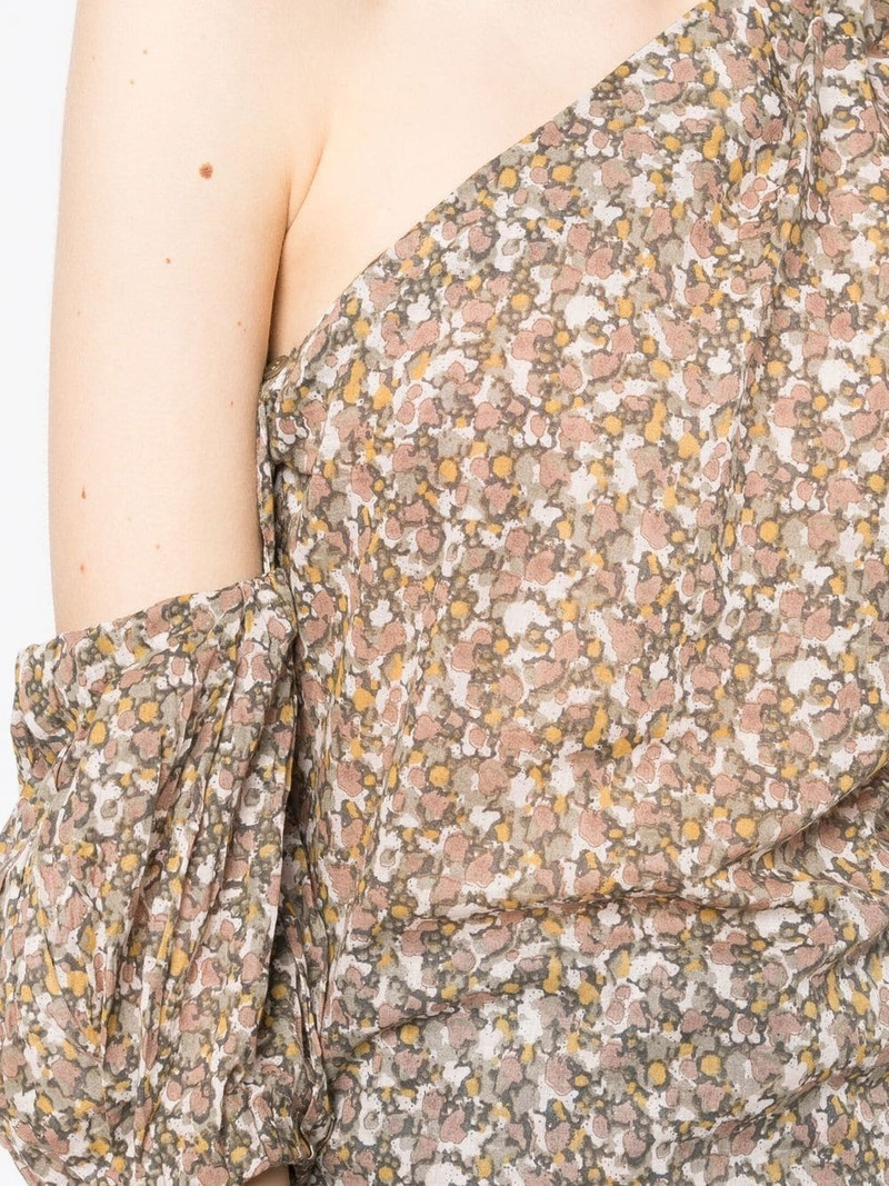 asymmetric floral-print blouse 5
