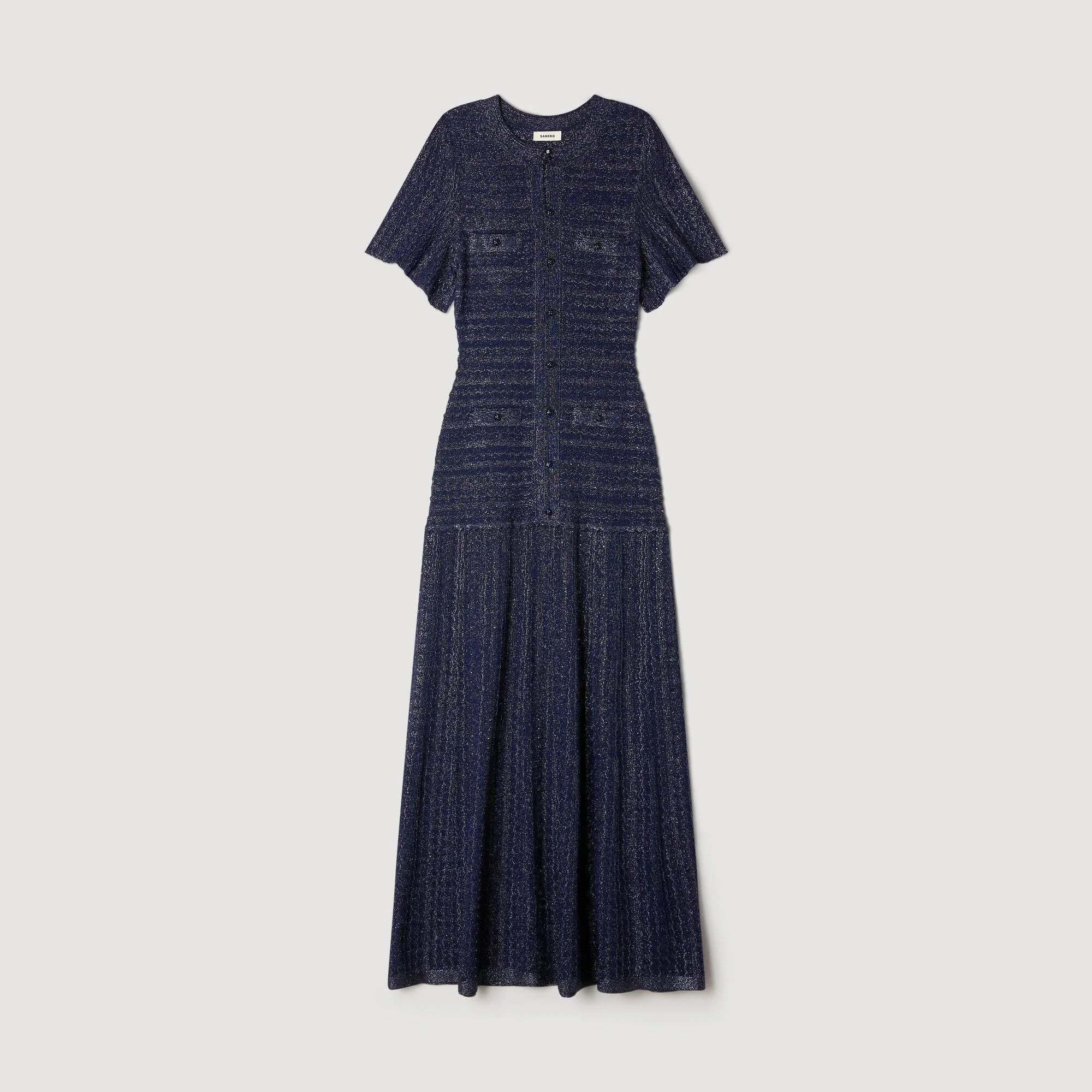 RHINESTONE KNIT MAXI DRESS - 1