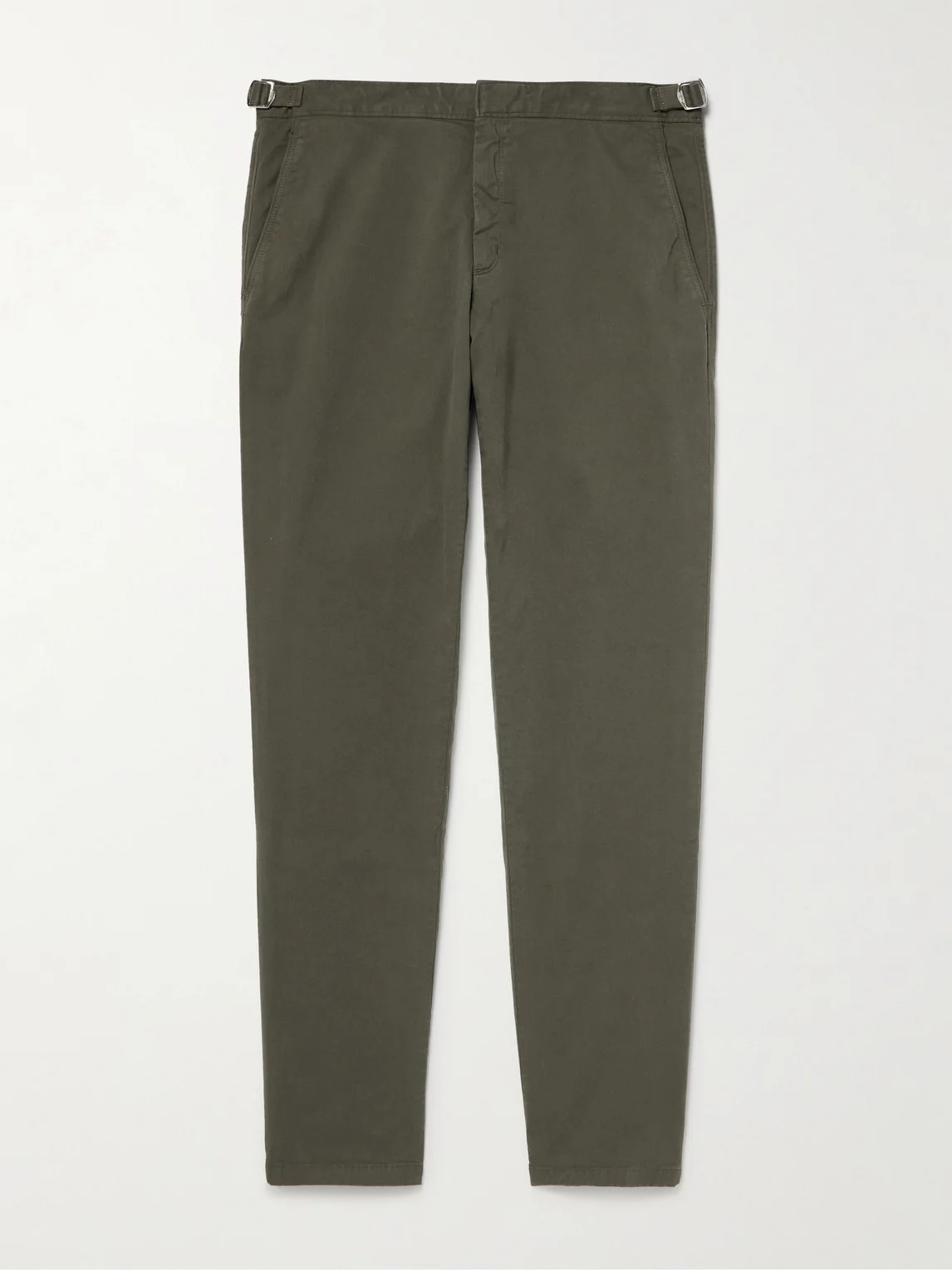 Fallon Straight-Leg Organic Cotton-Blend Twill Trousers - 1