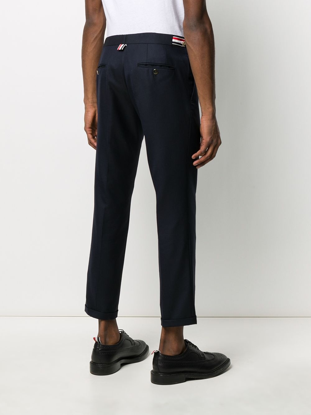 super 120s twill side tab trousers - 4