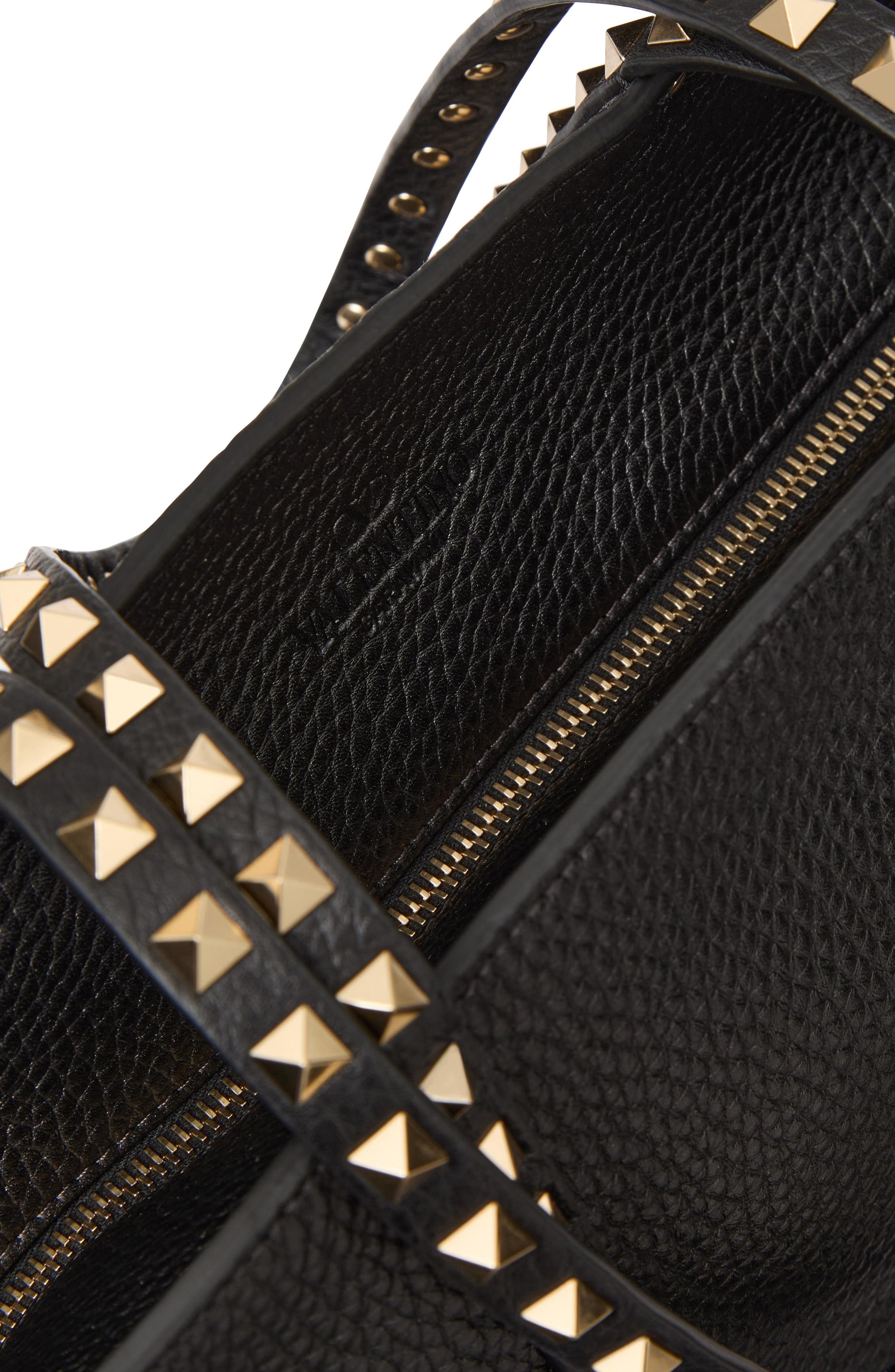 Valentino Garavani Medium Rockstud Leather Tote in Black at Nordstrom - 6