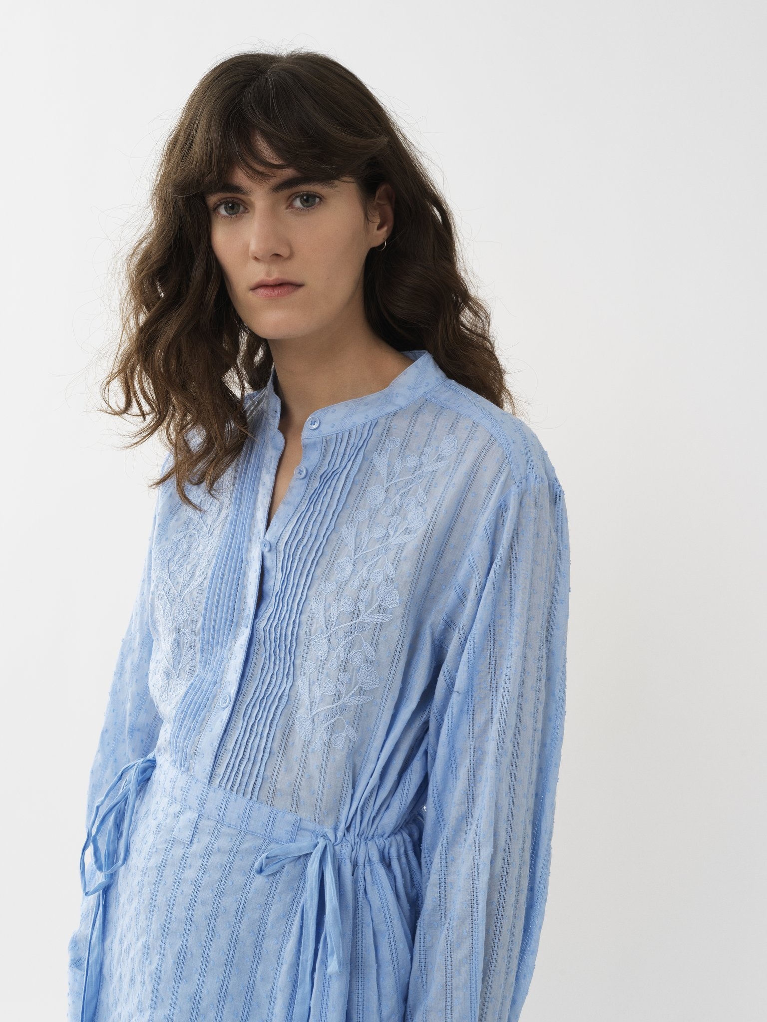 EMBROIDERED SHIRT DRESS - 5