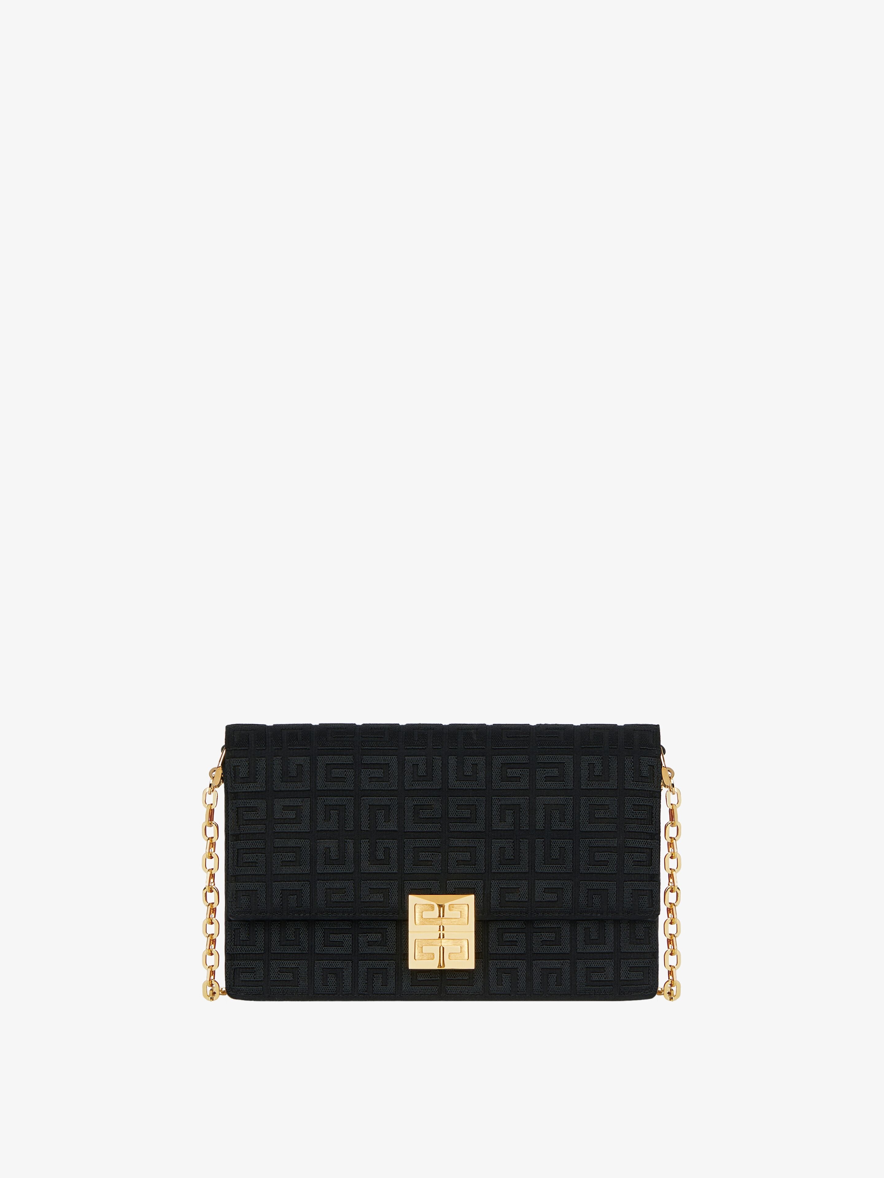 4G MEDIUM BAG IN 4G EMBROIDERED CANVAS WITH CHAIN - 1