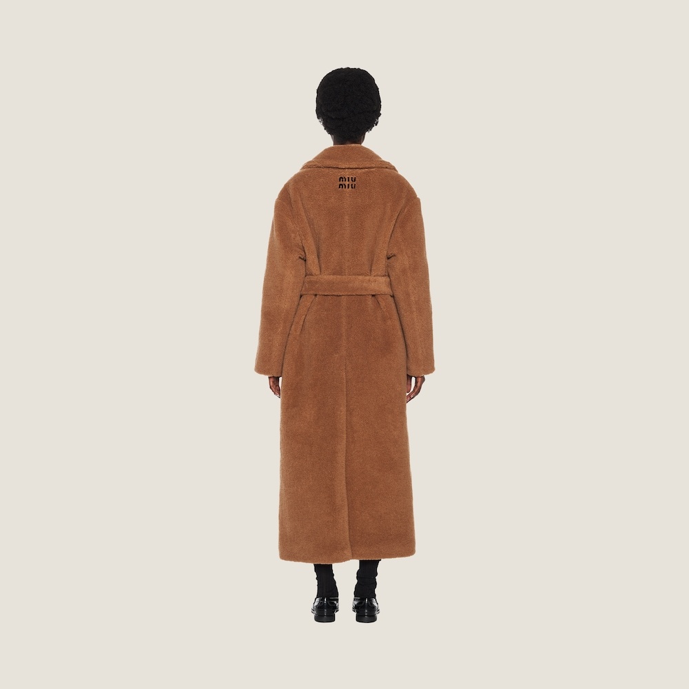 Single-breasted alpaca coat - 3