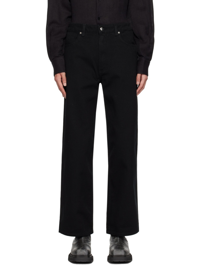 Black Wide-Leg Jeans - 1