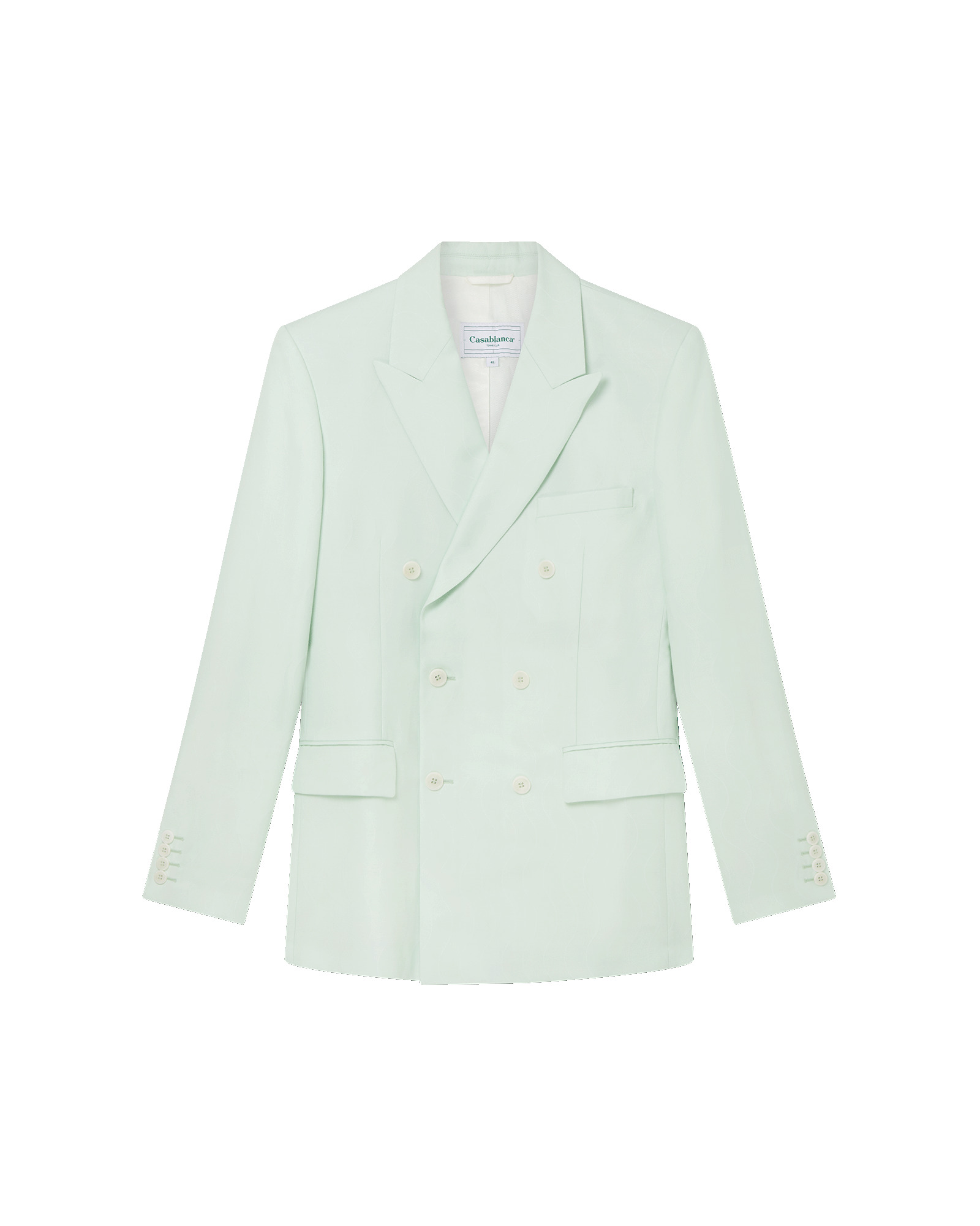 Mint Memphis Pinstripe Double Breasted Blazer - 1