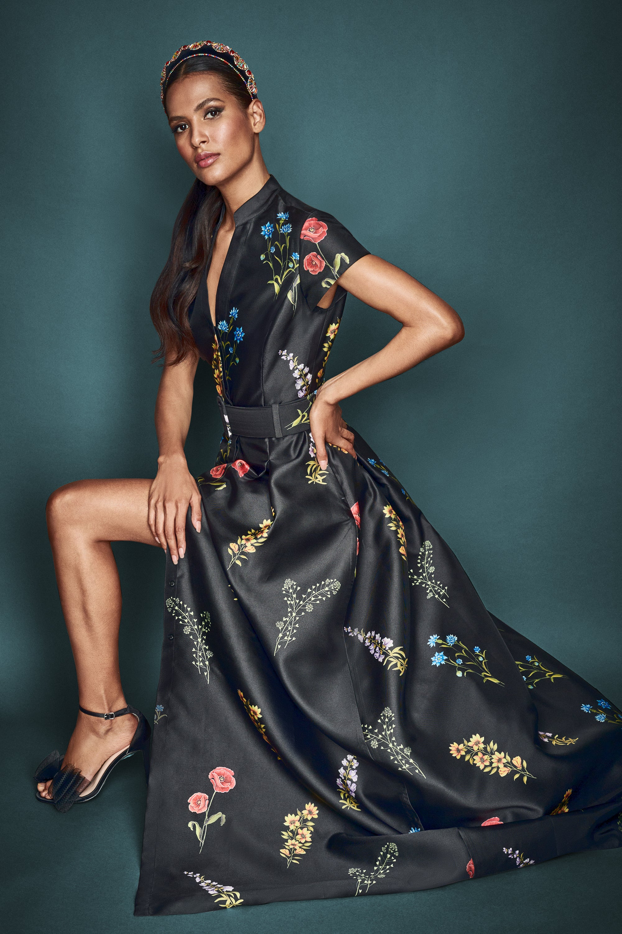 Marta Gown - Noir Bouquet - 5
