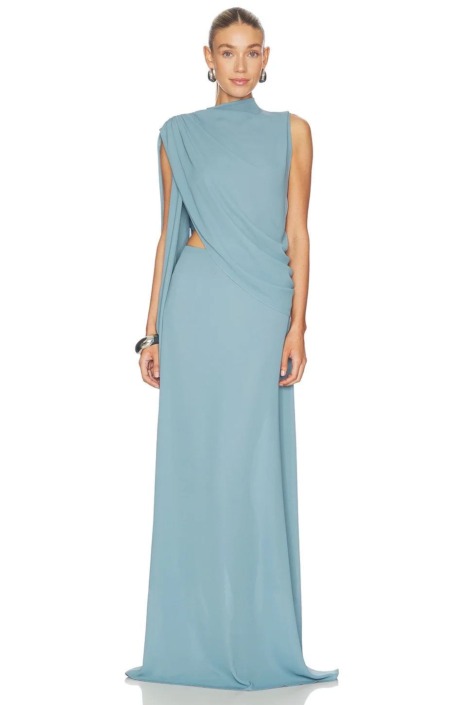 Draped Scarf Top - 1