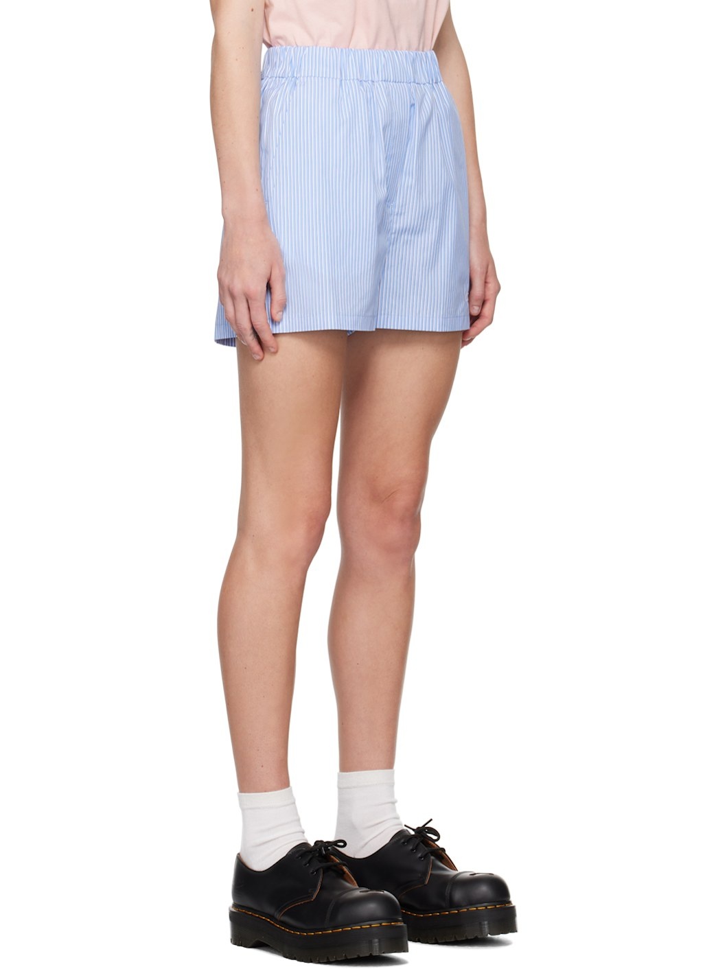 Blue Striped Shorts - 2