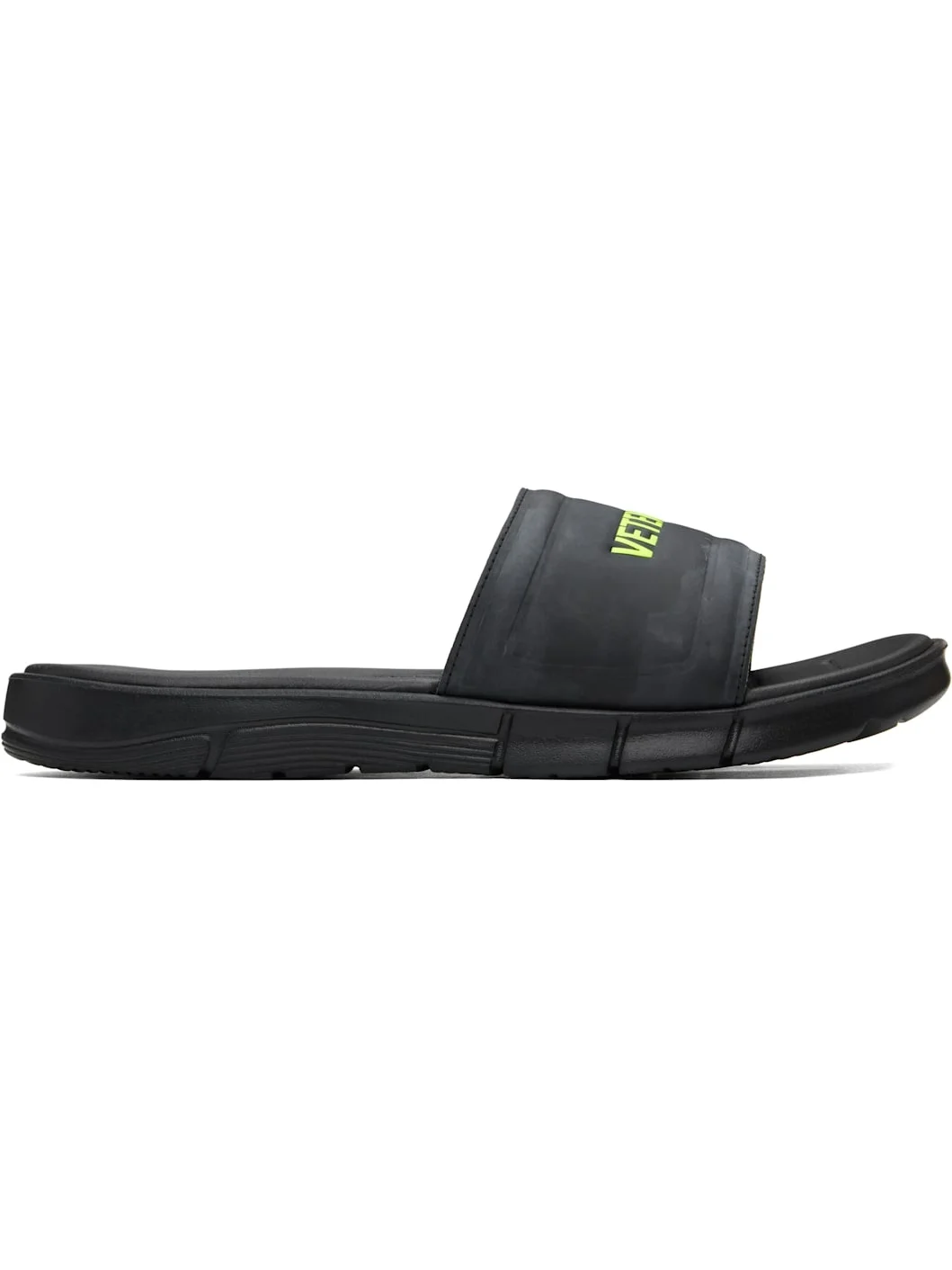 Black Reebok Edition Logo Pool Slides - 1